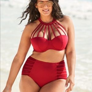 Plus Size High wasted Bikini Red 38G / Large BNWT
